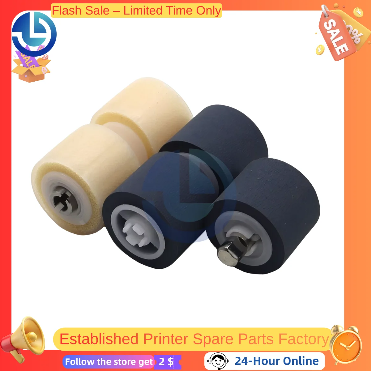 

Exchange Roller Kit (0434B002AA / 0434B002) – Compatible with Canon Devices, 250K Service Life