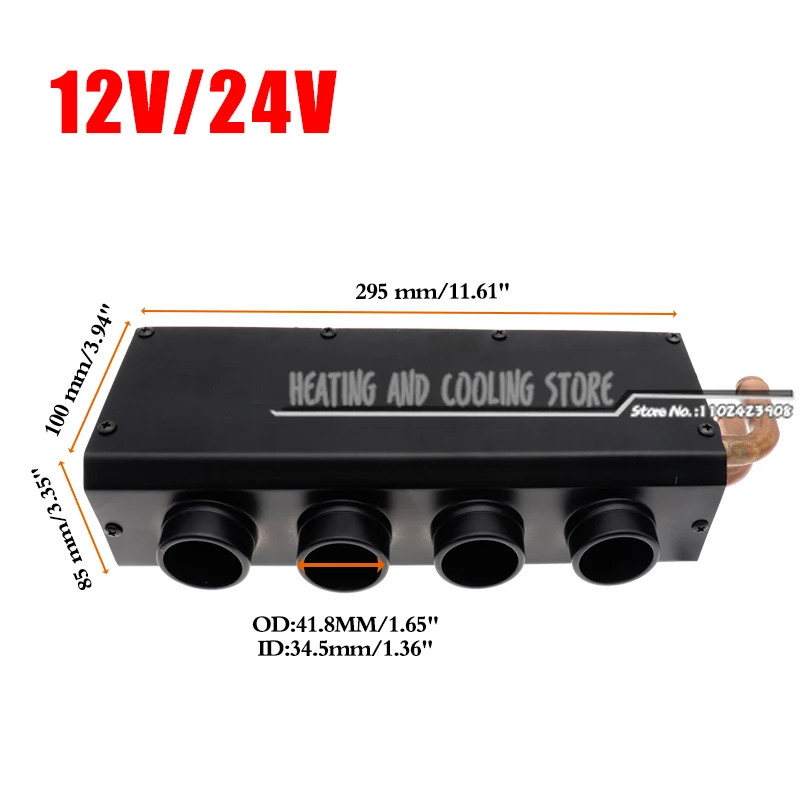 12V/24V Car Heater Vehicle Heating Cooling Fan Portable Car Heater Compact Defroster Demister Auto Van Heating Air Heater
