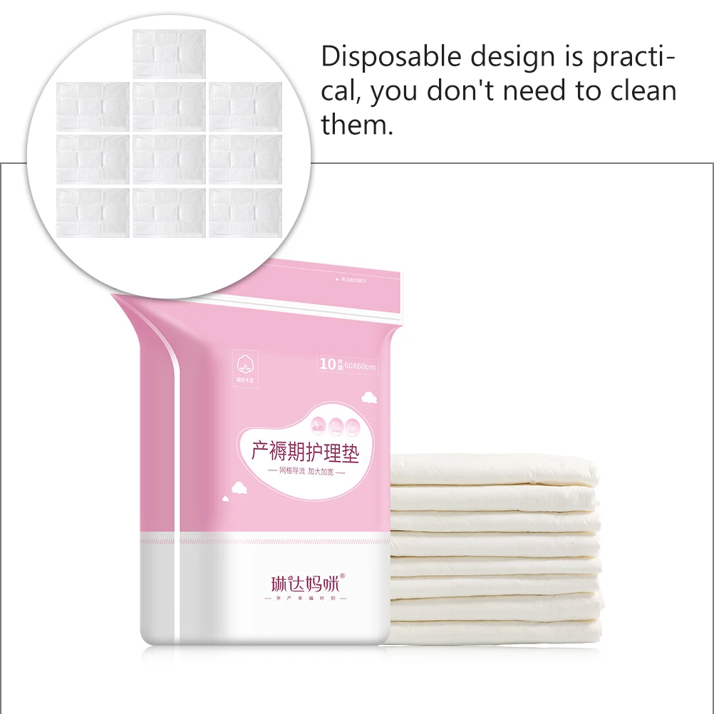 

10 pcs Postpartum Nursing Pads Soft Durable Water Absorbing Disposable Woman Care Mat Post Natal Cushion Adult Pregnant