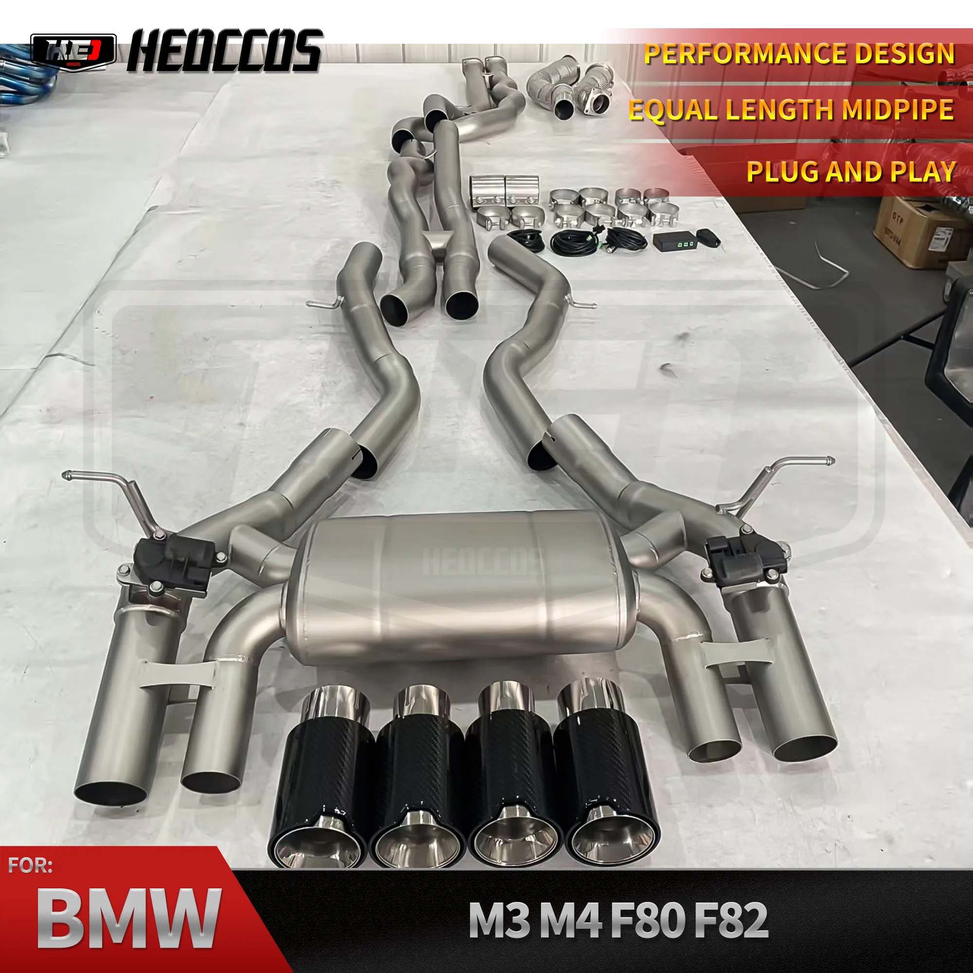 

HEO Factory Catback Exhaust System Valvetronic for BMW M3/M4 F80/F82 3.0T 2014-2019 Equal Length Midpipe Valvetronic Exhaust
