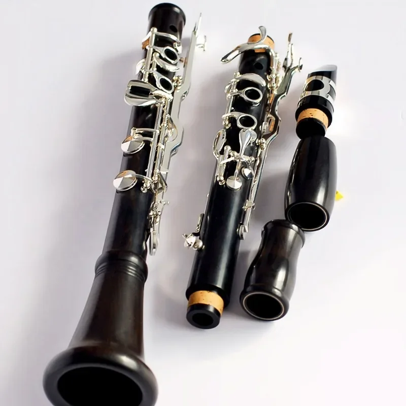 Imported Ebony Material Clarinet Silver Plated Key G Tone