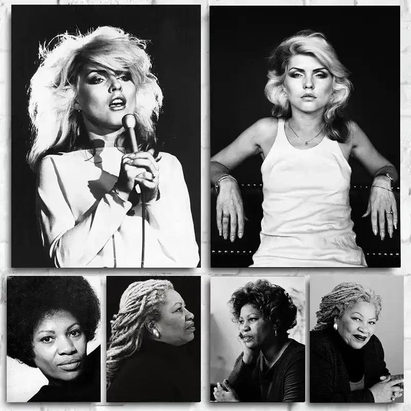Vintage Character Poster Agatha Christie Debbie Harry Toni Morrison  Canvas Wall Art for Home 