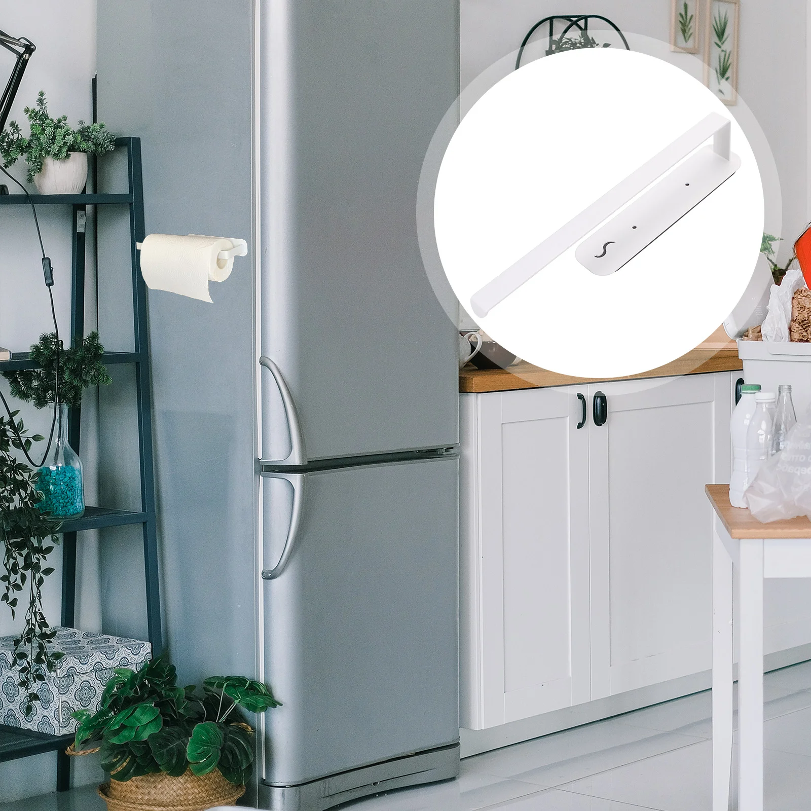 Magnetic Storage Rack ห้องครัวกระดาษผ้าเช็ดตัวผู้ถือชั้นวางเหล็กคาร์บอนสําหรับตู้เย็นตู้เย็น
