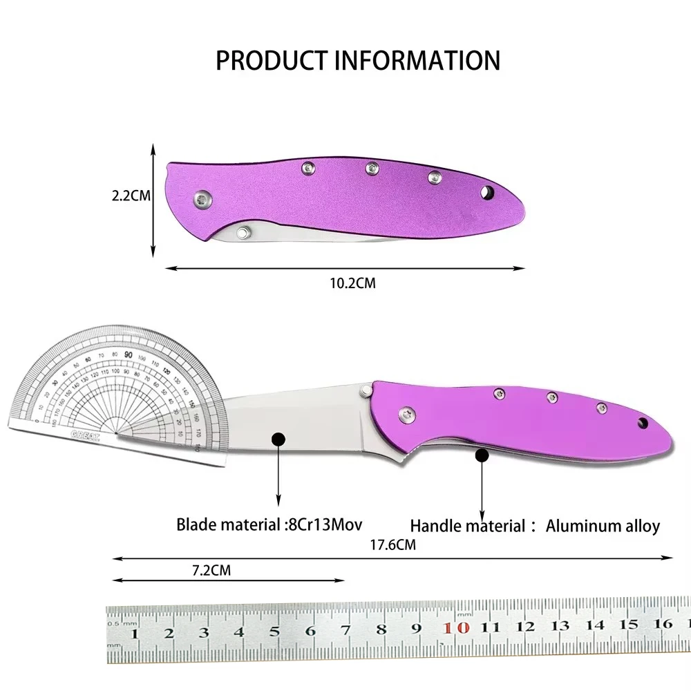 Ken Onion Leek Assisted Open Pocket Folding Knife Multicolor 8Cr13Mov Blade 14C28N Handle Outdoor Camping Hunting Knife