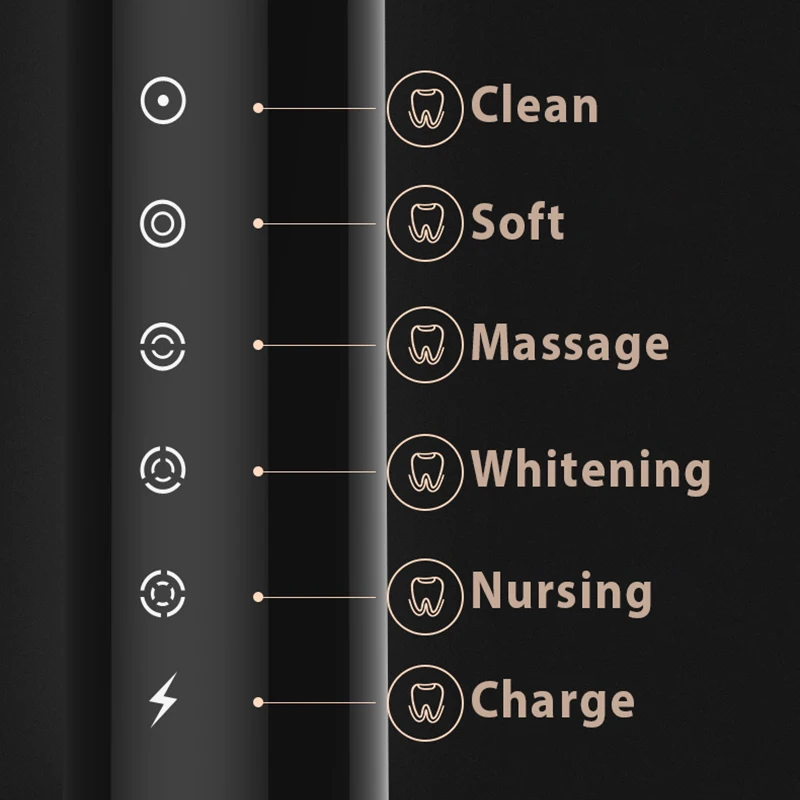 소닉 전기 스마트 칫솔 무선 USB 충전식 방수 강력한 초음파 자동 칫솔