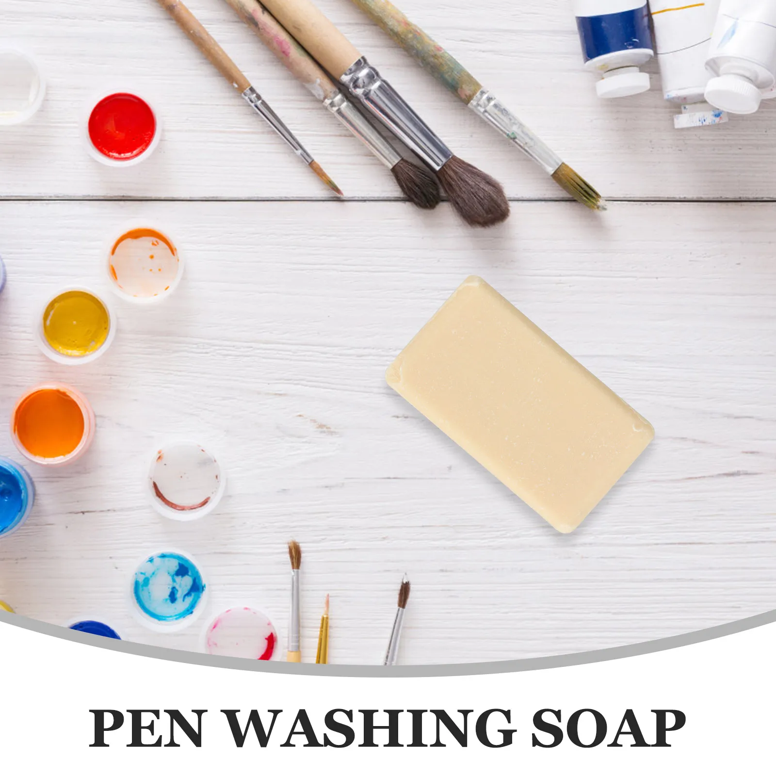 

1pc Brush Washing Soap for Painting Cleaning Supply Pen Soup Natural Vegetable Oil Gentle Non-Irritating Cleaner Easy Use