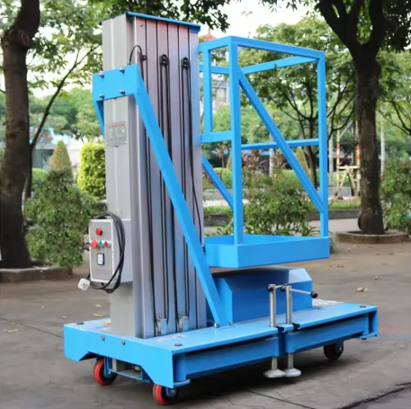 

Customized 4-10m Single Mast Column Aluminum Alloy Lift Tables Load Capacity 150kg Vertical Lifting Work Platform Lifts From Chi