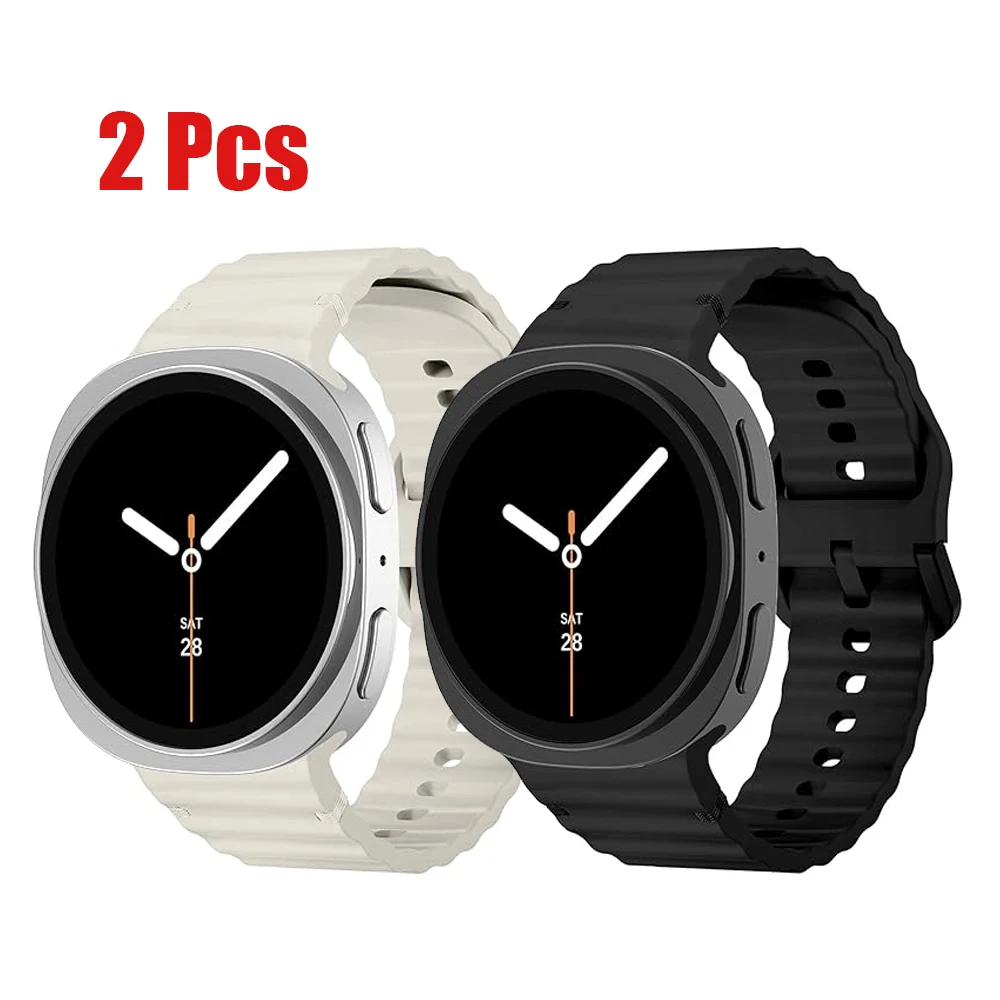 2 Pcs Straps for Samsung Galaxy watch 8 40mm 44mm Belt Silicone Sport Wrist Bracelet Correa Galaxy watch 8 classic 46mm Bands