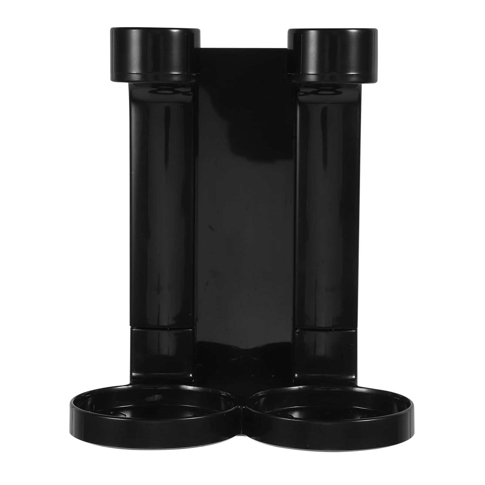 

Shampoo Soap Dispenser Storage Rack Black Adhesive Wall Bracket Bottle Holder Shower Bathroom Supplies Space Saving Long Lasting