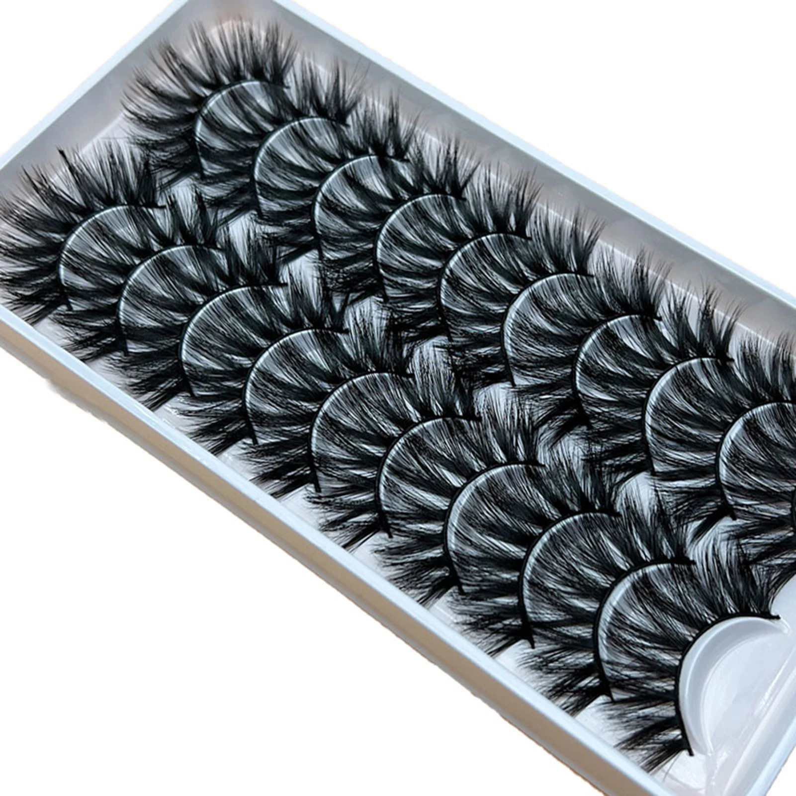 10 paia di ciglia finte americane arricciate e voluminose effetto naturale ispessimento estensione ciglia finte per ingrandire i tuoi occhi