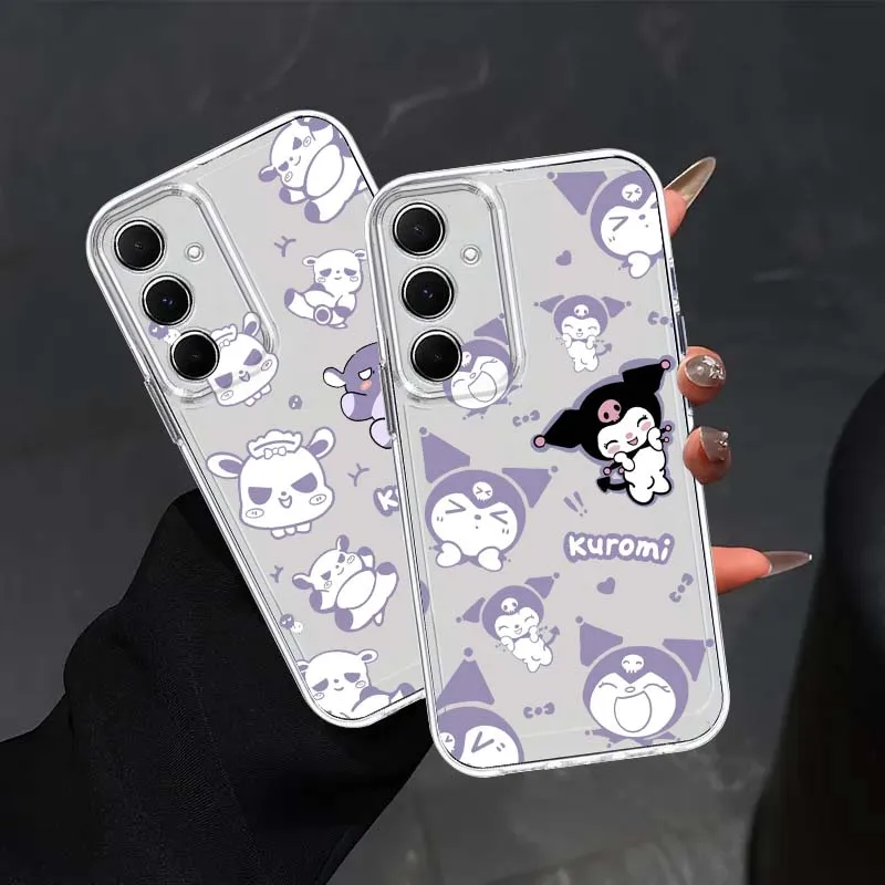 Graffiti Purple Kuromi Baku Phone Case For Samsung Galaxy S26 S25 S24 S23 S22 S21 S20 FE Lite Pro Plus Ultra Space