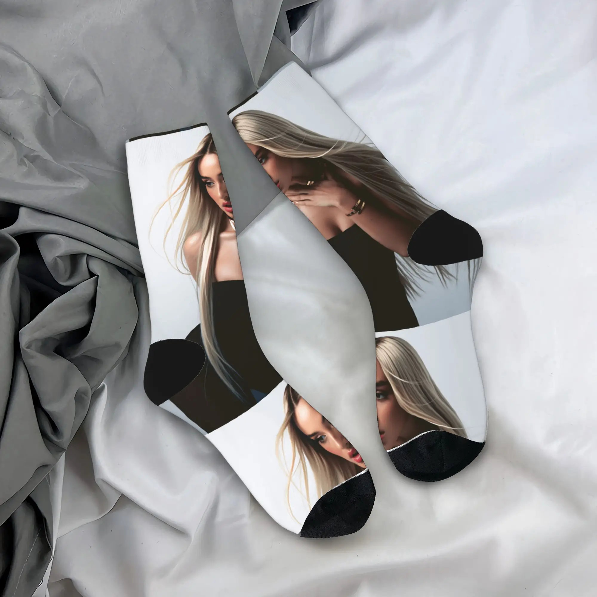 Meias masculinas unissex l-lolas i-indigos cantor espanhol meias antiderrapantes macias respiráveis inverno moderno impresso