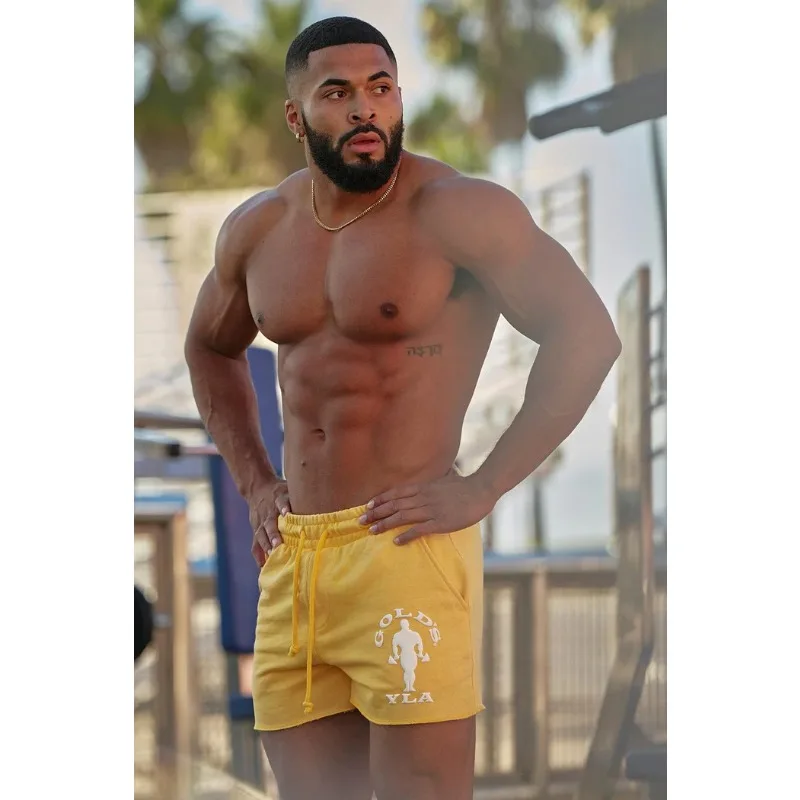 The Classic American Golds Gym Cotton Monogrammed Shorts Are Available in A Variety of Classic Solid Colors