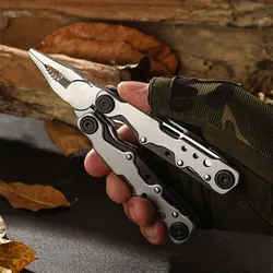 Outdoor stainless steel folding pliers multifunctional tools combination pliers camping camping medium and large pliers