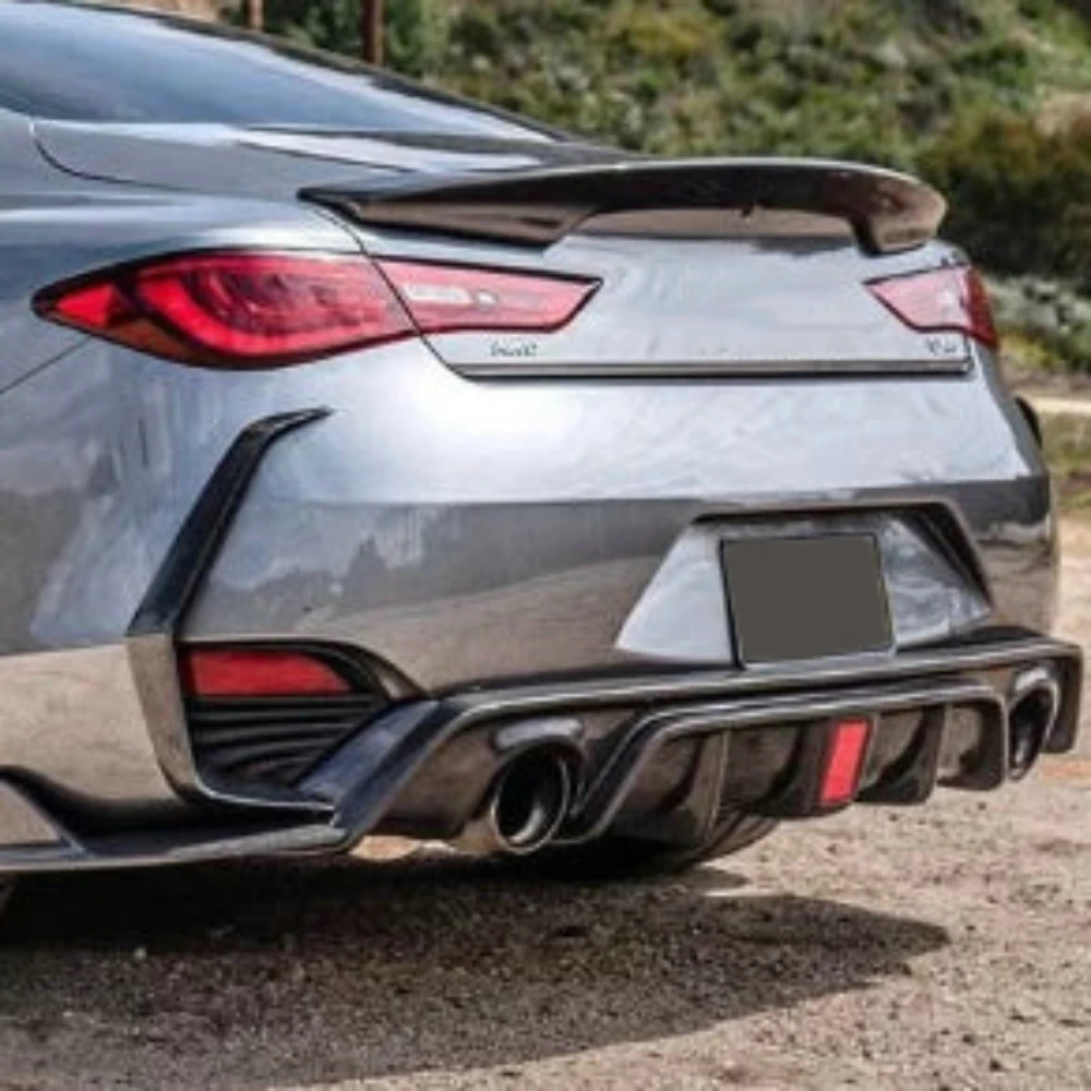 For Infiniti Q60 CV37 17 onwards V Type Carbon Fiber Rear Bumper Lip Diffuser