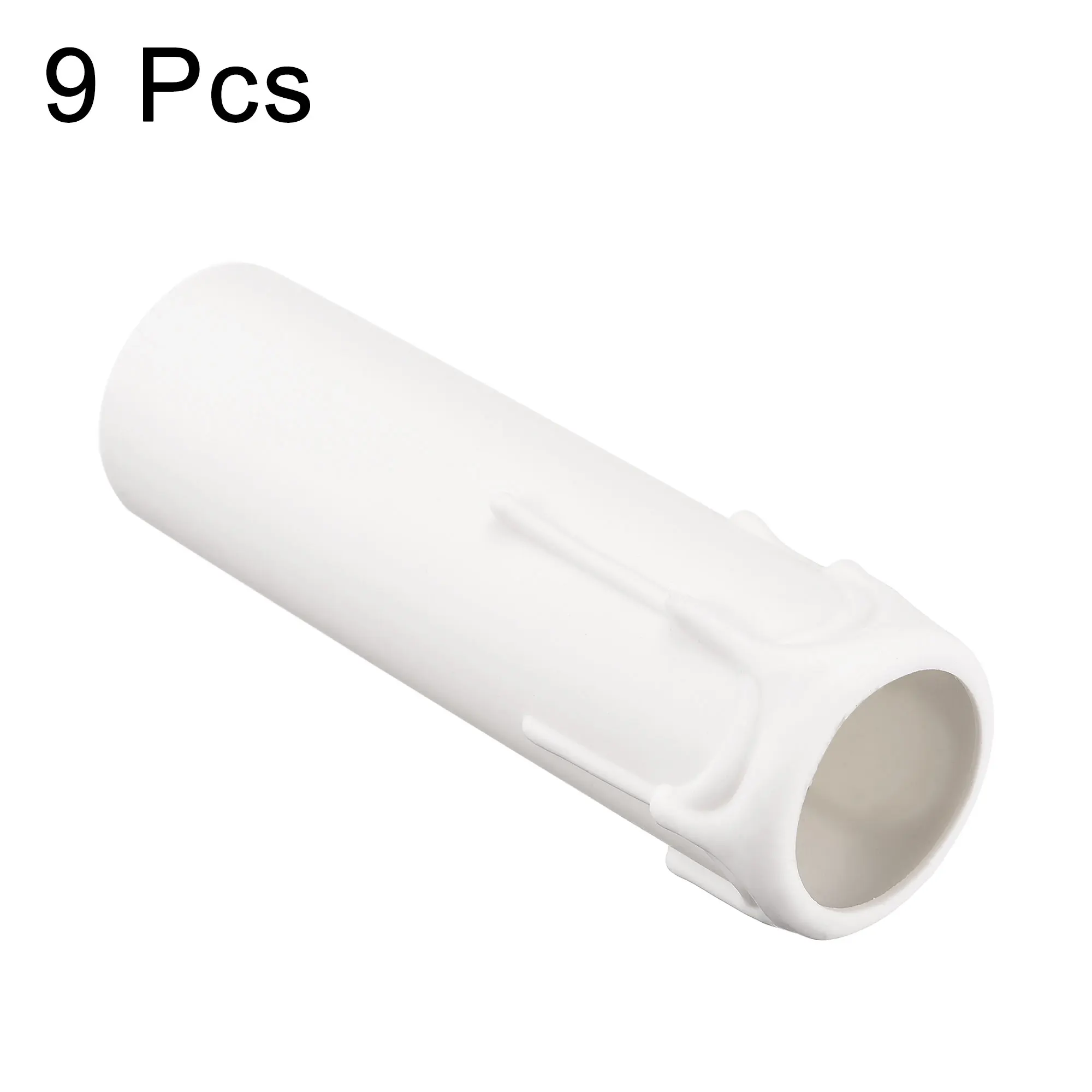 9Pcs 100x30x28.49mm Plastic Sleeve Candle Bulb Base Cover Candle Lamp Holder Tube Candle Lamp Base for E14 Chandelier