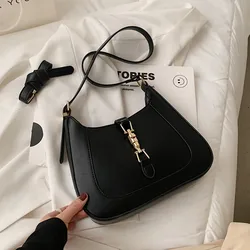 Hifashion Half Moon Underarm Shoulder Bags For Women New 2024 Trend Designer Crossbody Bag PU Leather Ladies Handbags And Purses