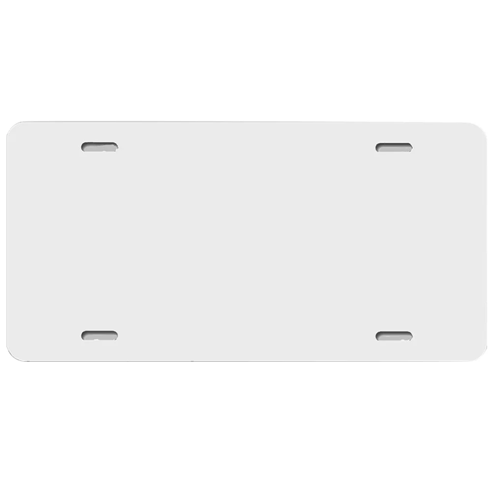 Blank License Plates DIY for Car Heat Transfer Automotive Sublimation Vehicle White Metal