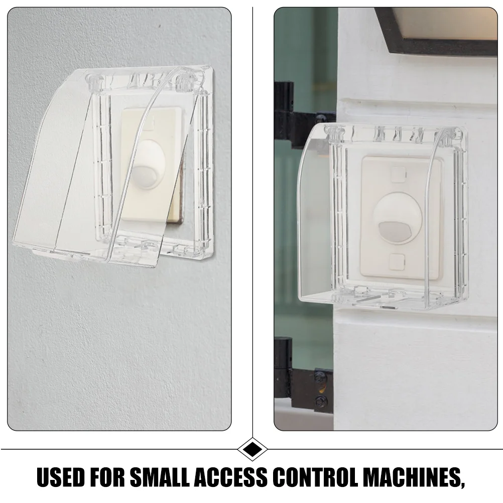 

2Pcs Waterproof Switch Box Clear Doorbell Cover Protector Outdoor Rainproof Access Control Attendance Machine Cover