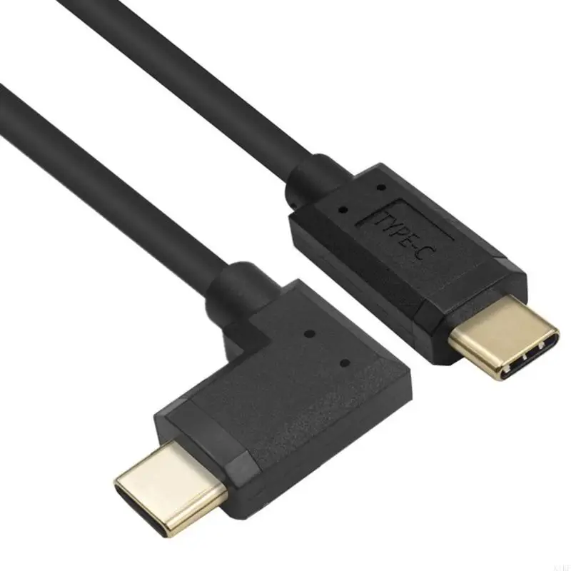 USB C a USB C Cable Ángulo recto USB C Cable carga rápida 10 Gbps Transferencia datos K1KF