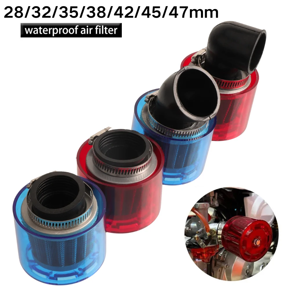 Motorbike Pit Dirt Bike ATV Waterproof Air Filter 32/35/38/42/45/47MM 125cc-250cc Universal Motorcycle Splash Proof Air Filter
