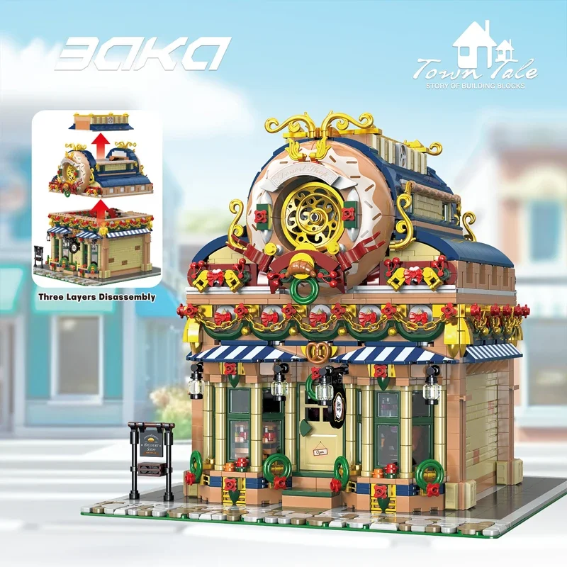 New MOC 33202 2770pcs Idea Street View Dessert Workshop Building Blocks Bricks Model Construction Toys for Children Birthday Gif