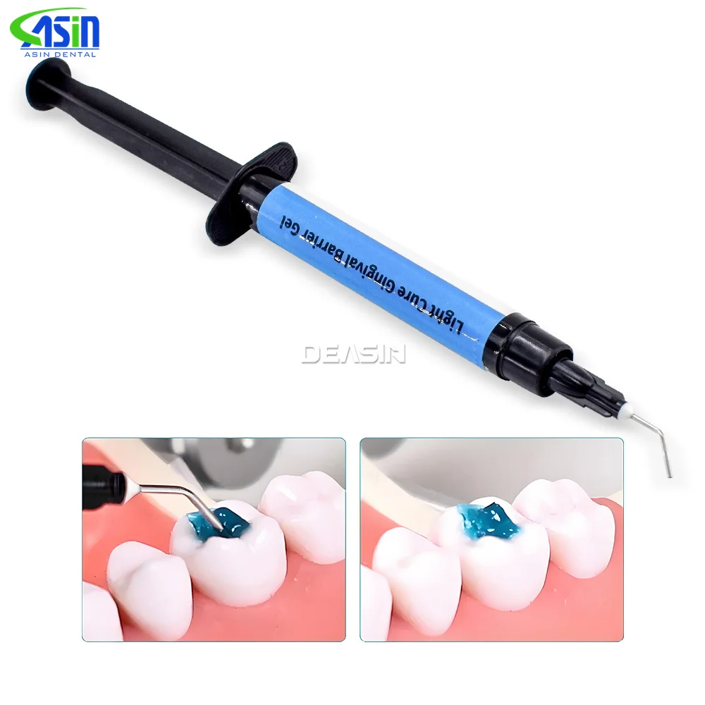 

1pcs 3ML Dental Tooth Blue Barrier Gel Dental Light Curing Gum Protector Oral Care Sealing Gel 3.0g Curable Seal Materials
