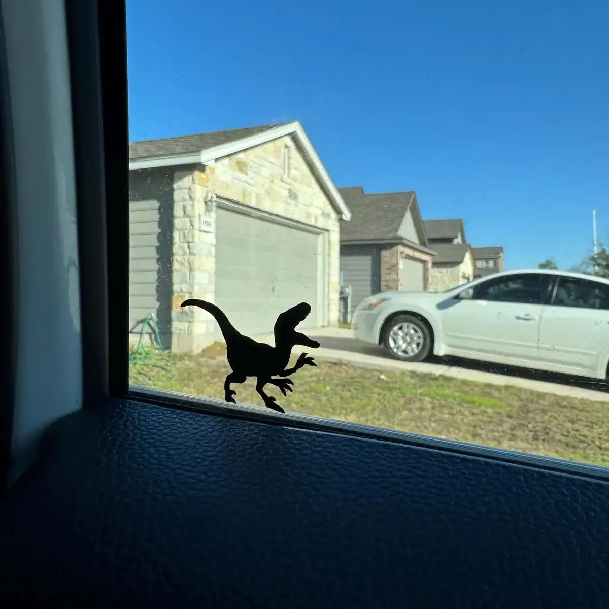 Winzige Velociraptor-Dinosaurier-Auto-Vinyl-Aufkleber, Silhouetten-Sticker für wilde Raptor-Tiere, Zubehör