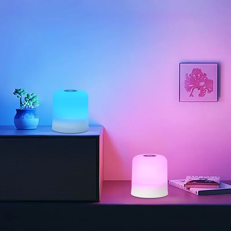 Touch LED Night Light USB Table Lamps Rechargeable Dimmable Bedside Light for Bedroom Decor Home Christmas Gift Child Night Lamp