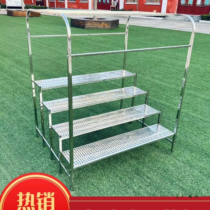 

steel flower stand balcony outdoor multi-level step planter storage rack courtyard floor succulent planter stand flower rack