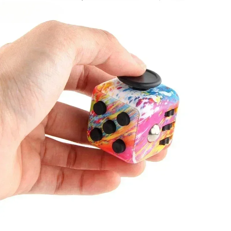 Adults and Children Anti-stress Fingertip Magic Cube 2024 Stress Relief Magic Dice Toy Stress Relief Cube for Decompression Set