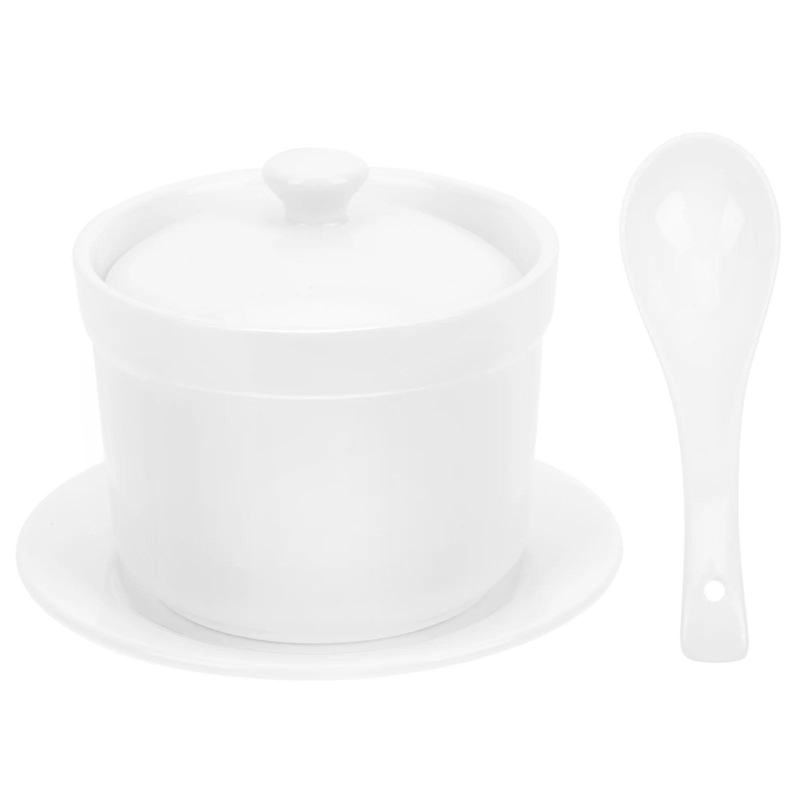 

1Set Ceramic Stew Pot Lid Easy to Use Steaming Rice Stewing Soup Multi-Functional Kitchen Supply Housewarming Gift