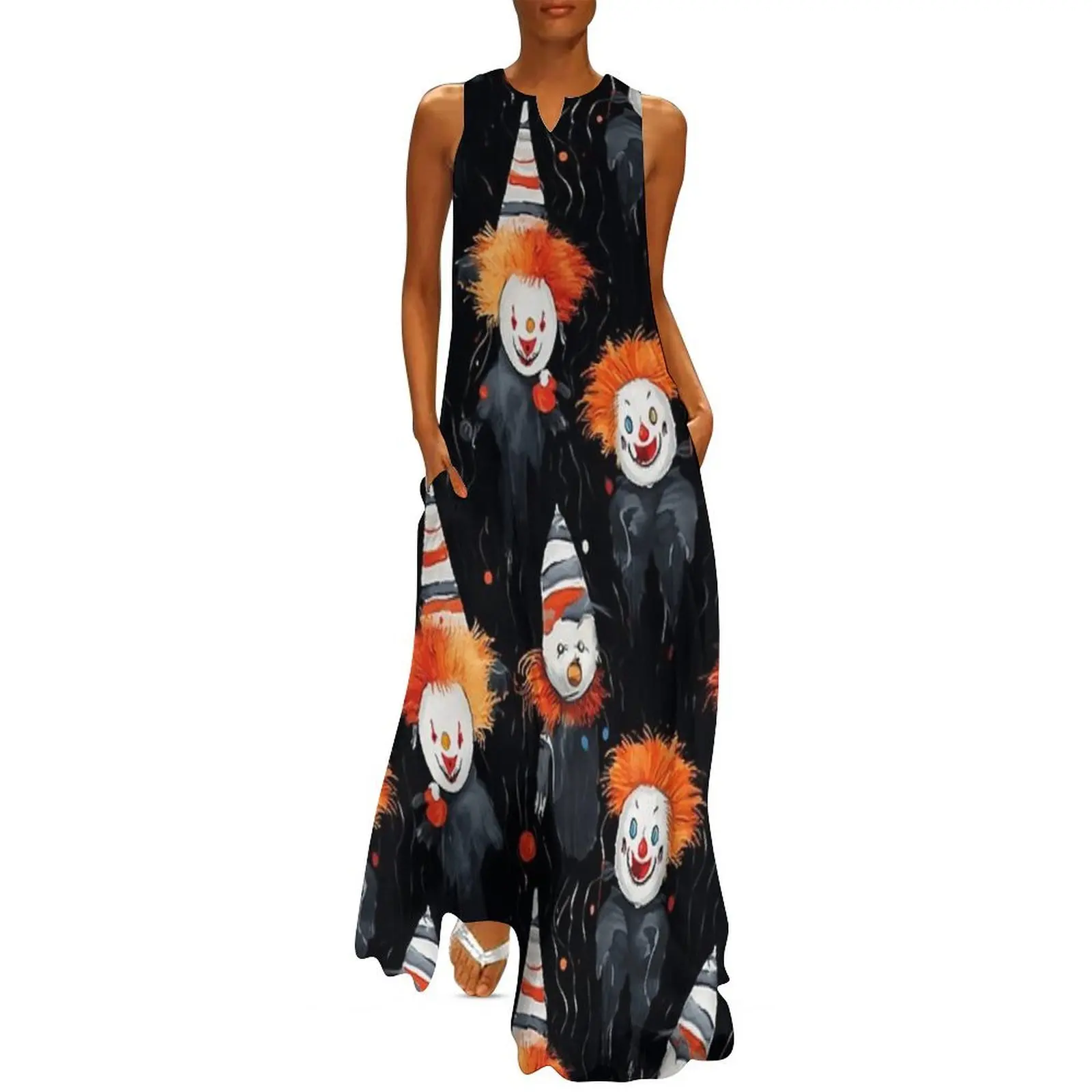

Halloween Clowns: Artwork of Fun and Fear Long Dress evening dress women dresses for womens 2025 women's dresses luxury
