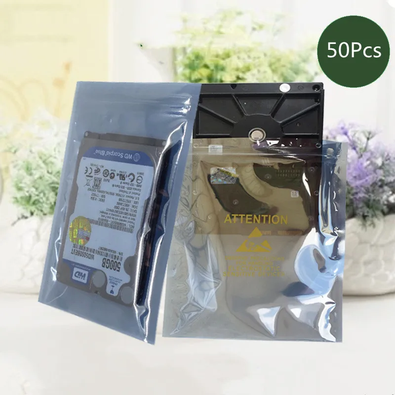 20Pcs Anti Static Shielding Zip Lock Bag Instrument Pack Translucent Resealable Bag Self Seal Electronic Accessories Bags