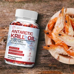 Organic Antarctic Krill Oil Capsules - Nootropic Brain Supplement, Joint and Skin Health, Heart Support