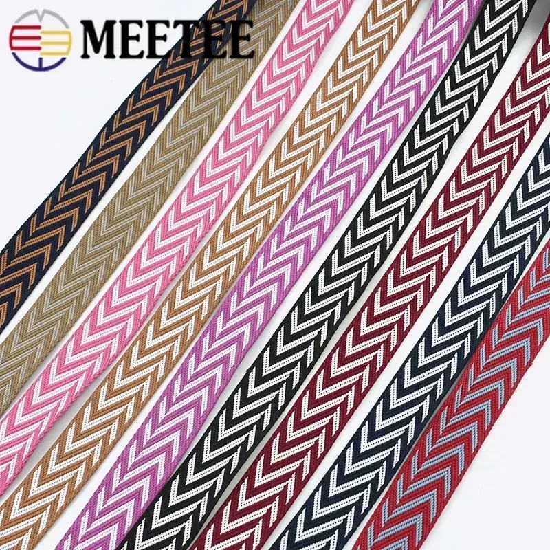 2/5/8/10M 2mm Thick 38/50mm Polyester Jacquard Webbing Canvas Ribbon for Strap Belts Tape Bag Backpack Sewing Biasband Accessory