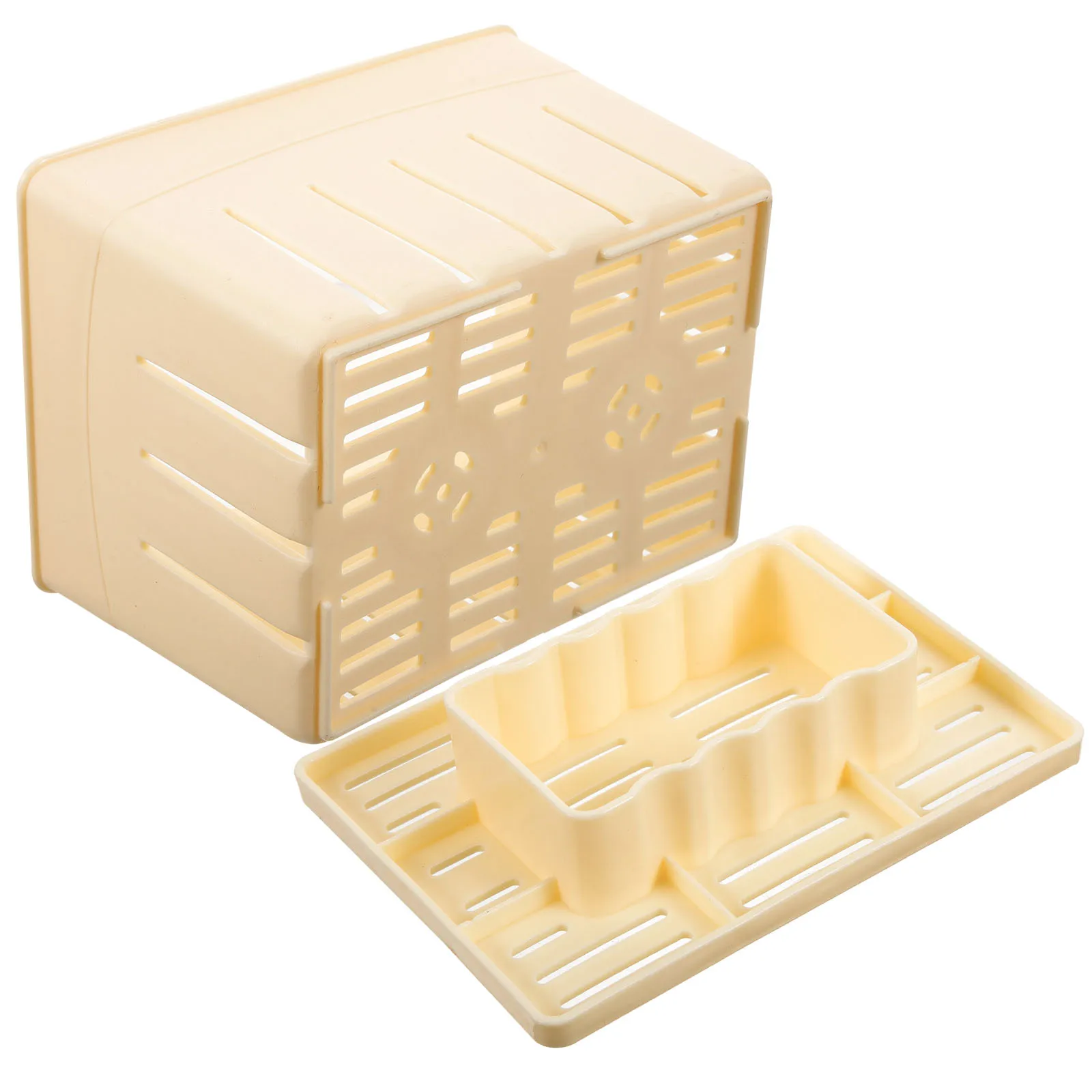 

Tofu Mold Plastic Pressing Kitchen Tool White DIY Molds Homemade Bean Curd Maker Waterproof Easy Clean Smooth Surface No