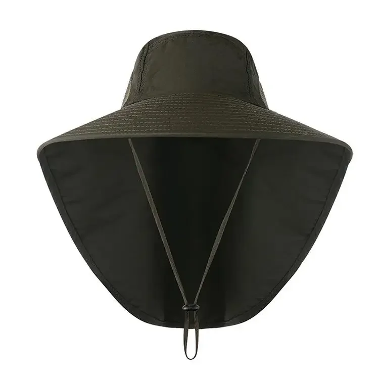 Outdoor UPF50+ Sonnenhut, Netz-Angelhut mit breiter Krempe und Nackenklappe – Detail 33