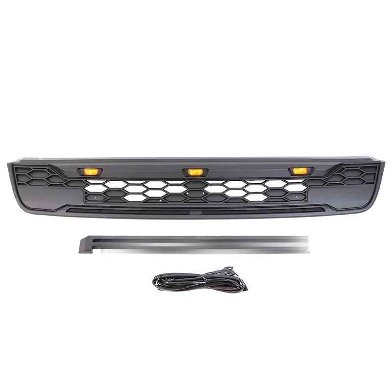 Applicable to Ford Escape/Kuga 2013-2015 grill with LED light decoration modification, front bumper grille accessories