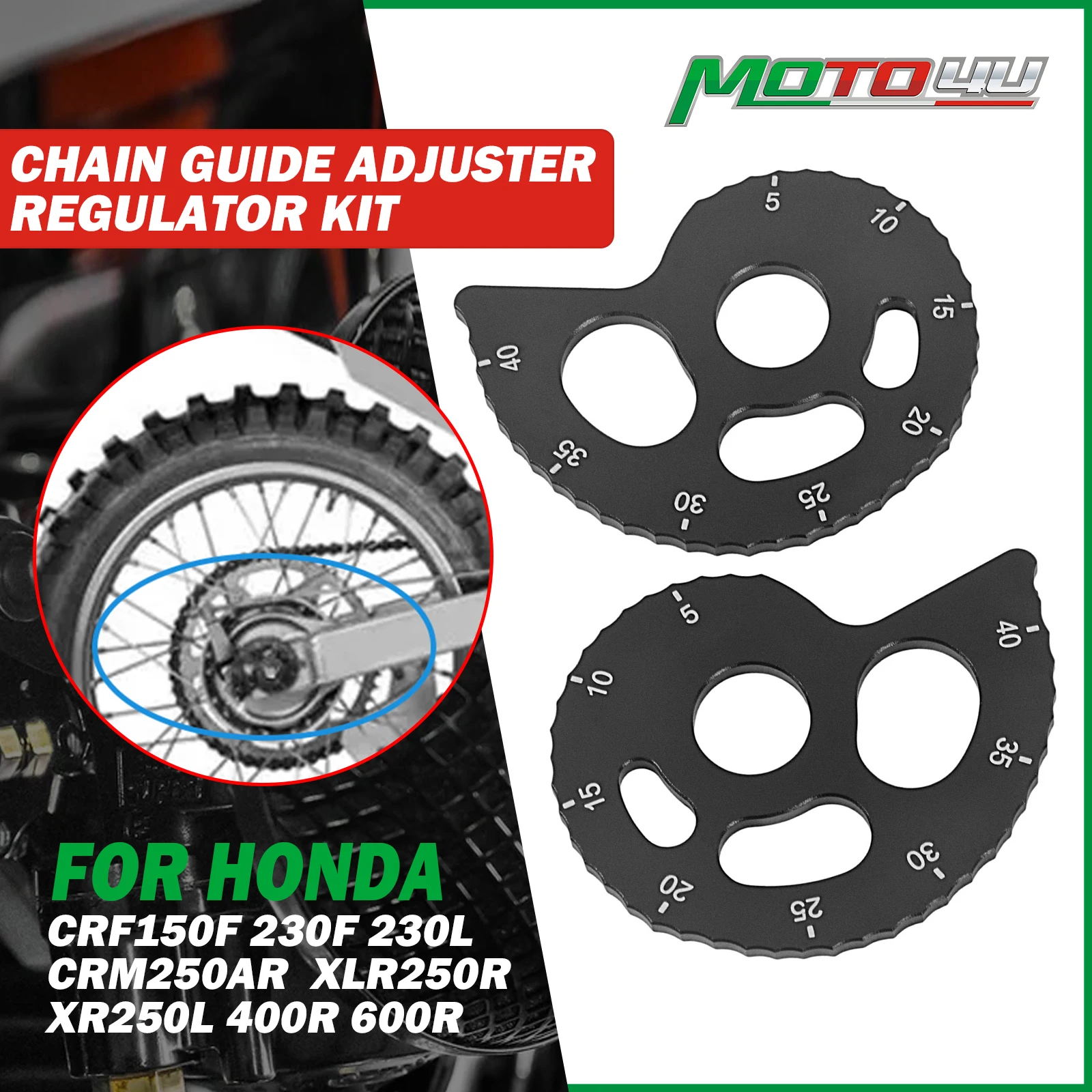 

Для Honda CRF150F/230F/230L CRM250AR XLR250R XR250L/400R/600R черный/серебристый комплект регулятора направляющей цепи, инструменты для мотоциклов