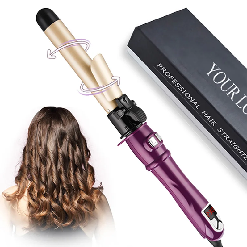 

2025 Rotary Electric Auto Ceramic Barrels Curling Iron Portable Automatic Hair Curler Hair Big Wave Curling Hairdresser