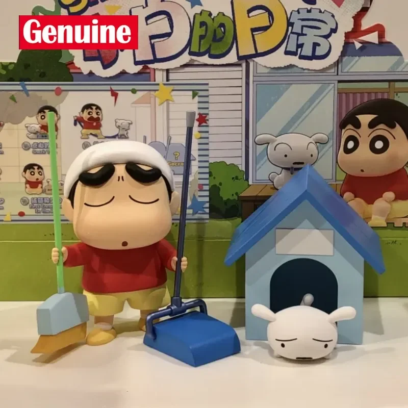 Crayon oficial shin-chan little white's série de vida diária caixa cega bonito artesanato presente de aniversário brinquedo decorativo na moda
