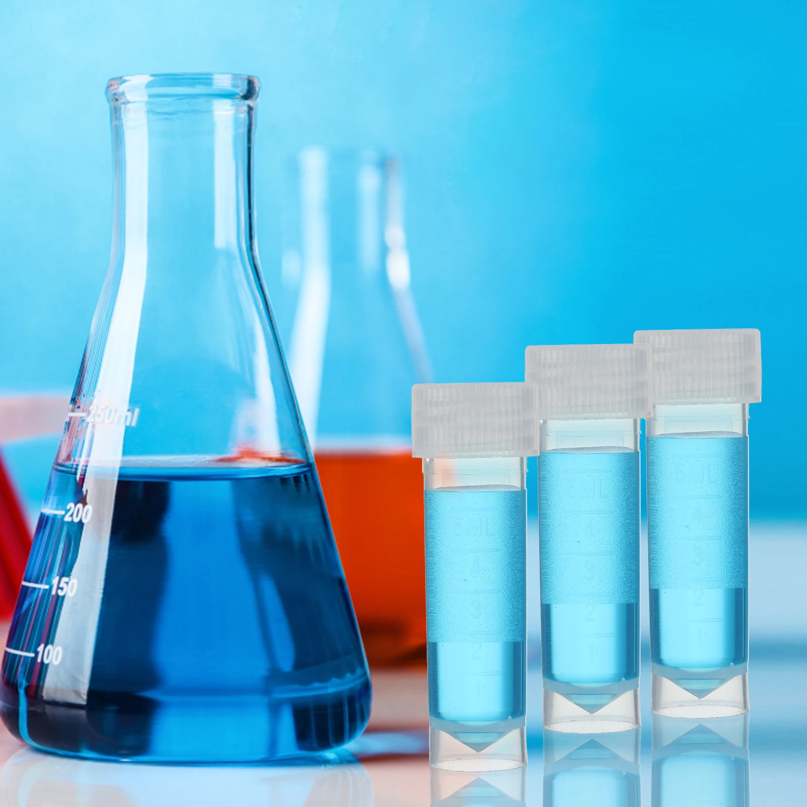 

Sampling Bottle Set Tube Liquid Container Clear Plastic Test Tubes Small Storage
