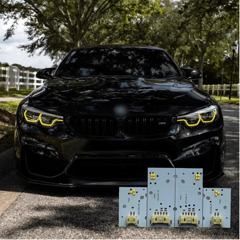

Желтые светодиодные платы Angel Eye DRL для BMW M3 M4 G22 G23 G26 G80 G82 G83 430i M440i Лазерные фары дневного света 2016-2020