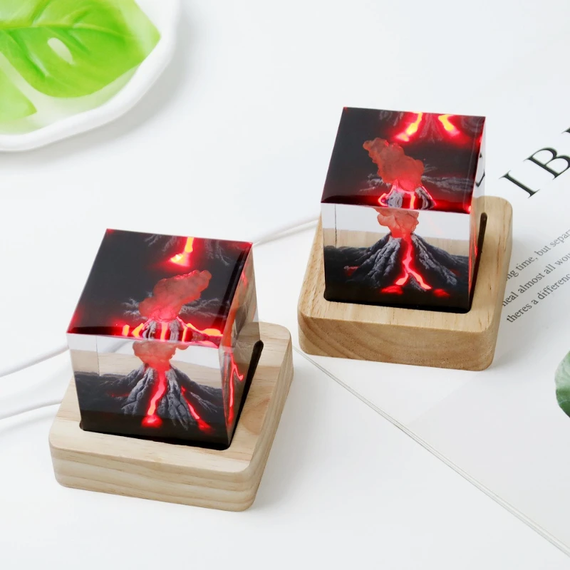 Volcano Eruption Effect Light Realistic Volcanic Eruption Night Light USB Simulated Creative Art Decoration Lamp Home Decoration