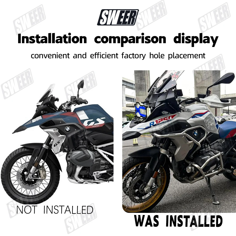 Motorcycle Metal Anti-Crash Bar Compatible With BMW R1250 Gs 2022-2024 Frame Bumper Protective Bars Modified Accessories