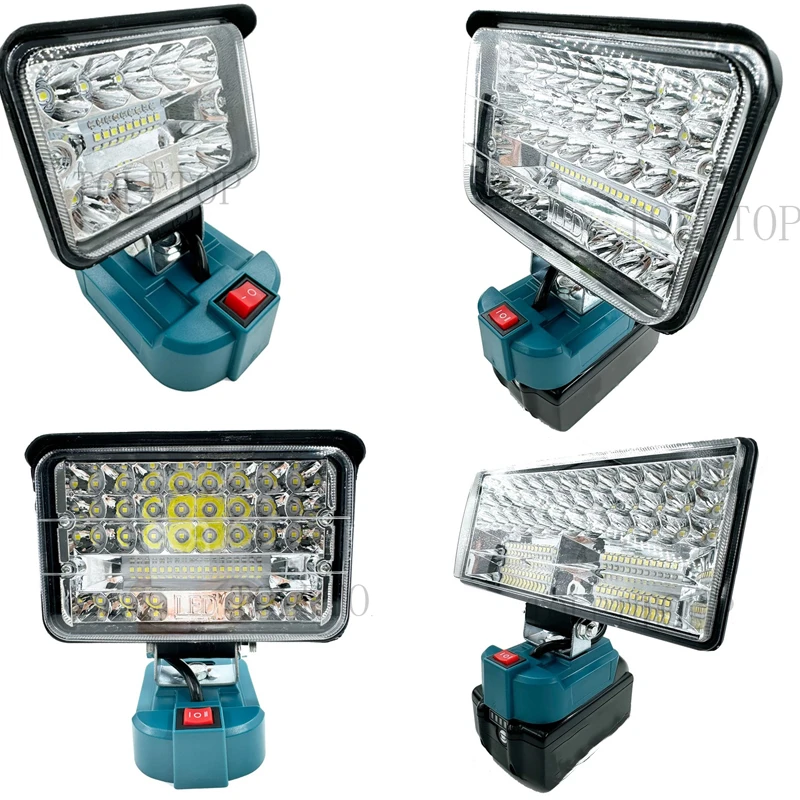 3/5/8Inch Led Work Light Spotlight Outdoor Work Fishing Flood Lamp Handheld Emergency Lamp For Makita 18V Li-ion Battery