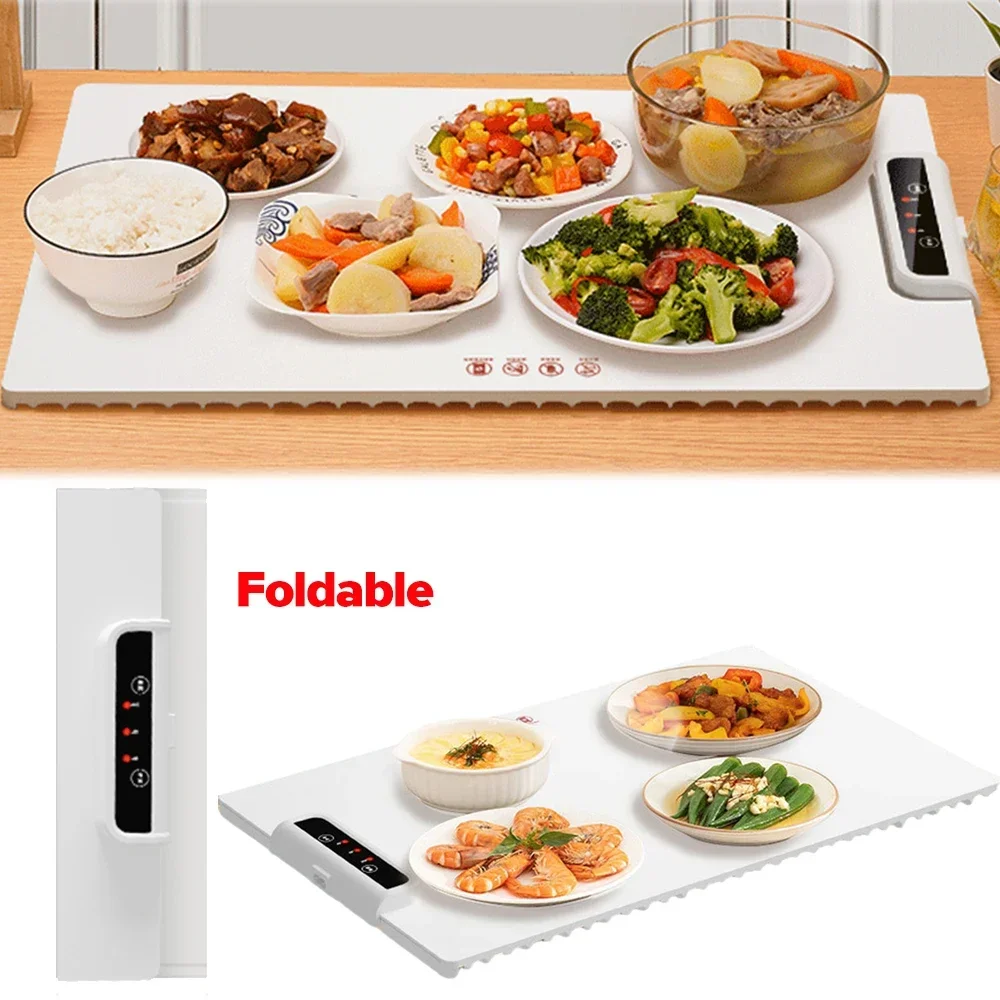 

Fast Heating Food Electric Warming Tray Silicone Foldable Food Warmer Plate with Adjustable Temperature Control Keeps Food Hot