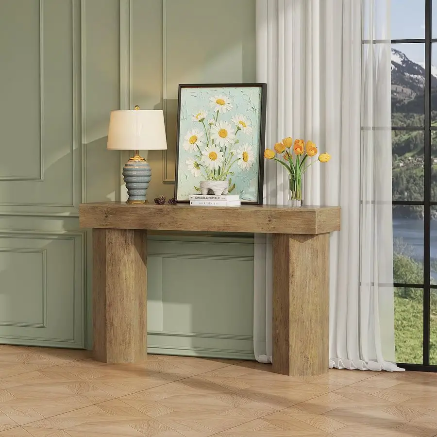 طاولات وحدة التحكم للمدخل 47 طاولة أريكة خلف الأريكة طاولة المدخل الخشبية، طاولات أريكة وحدة التحكم الصناعية لـ Livi #3