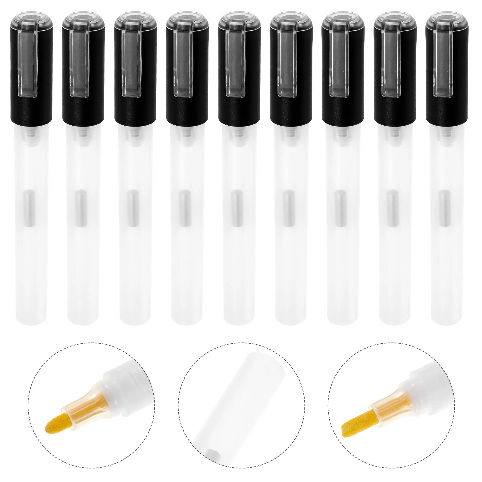 

15 шт. пустые заполняемые ручки для рисования, маркеры для художественного ремесла, многоразовый маркер для рисования, косые круглые кончики, поверхности бумаги для рисования граффити